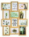 Levandeo® Bilderrahmen Collage, levandeo Bilderrahmen Collage 51x68cm 12 Fotos 13x18 Eiche MDF Holz