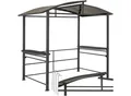 tectake® Grillpavillon, gute Luftzirkulation, mit 2 Gitterablagen und Aufhängestangen, 240 x 150 x 234 cm