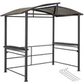 Grillpavillon Grillgazebo pulverbeschichtet Aluminium Stahl 240 x 150 x 234 cm