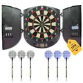 Best Sporting Dartscheibe elektronisch Brighton I elektronische Dartscheibe mit LCD-Anzeigen I E-Dartscheibe mit 6 Dartpfeilen & Ersatzspitzen I hochwertiger Dartautomat I Dart für 8 Spieler