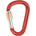 Austrialpin HMS Rondo GI Alu Schraub-Karabiner (Größe One Size, rot)