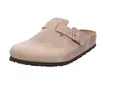 Birkenstock Unisex Erwachsene Clogs Boston SFB geöltes Naturleder Weichbettung normal Hellbraun 44