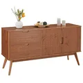 IDIMEX Sideboard Tivoli skandinavisch aus Massivholz Kastanien Farben, Kommode mit 2 Türen und 2 Schubkasten, Anrichte