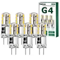 Tailcas G4 LED Lampen, Birnen 1.5W Warmweiß Led G4 Stiftsockel, AC/DC 12V mit 180LM Warmweiss 3000K, Leuchtmittel G4 Glühbirne Ersatz für 20W Halogen Lampen, Nicht Dimmbar Kein Flackern, 6 Stück