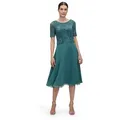 Vera Mont Cocktailkleid Damen mit Spitze Spitze grün M (38)