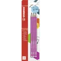 STABILO Bleistift - pencil 160 in pink - 3er Pack - Härtegrad HB (2.20 mm, HB, 3 x) (B-50709-10)