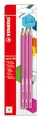 STABILO - Bleistift - pencil 160 in pink - 3er Pack - Härtegrad HB