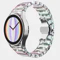 Armband 20 mm aus PC für Samsung Galaxy Watch 5 4 Smartwatch in Transparent Bunt