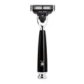 MÜHLE Nassrasierer - Rytmo Serie - kompatibel mit Gillette-Klingen - Edelharz schwarz