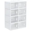 8er Set Schuhboxen Schuh-Organizer mit magnetischen Türen, Schuhkarton