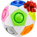 CUBIDI® Original Regenbogenball Fußballversion – Geschicklichkeitsspiel & Fidget Toy für Kinder und Erwachsene – 3D Kugellabyrinth Brainteaser, Anti Stress Spielzeug ab 4 Jahren