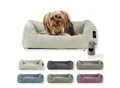 Rohrschneider ® Hundebett waschbar für kleine Hunde mit Hundekissen Cord (ca. 55x42 cm) inkl. Gassibeutel