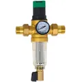 AQUA HEATING Druckminderer Wasser mit Manometer und Messgerät, 1 Zoll Wasserdruckregler mit selbstreinigendem Siebfilter, Druckminderventil Druckr...