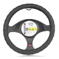 HEYNER® Lenkradhülle 37–39 cm – weich, griffig, schwarz, soft perforiert mit Punkt‐Design, geruchsneutral