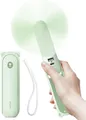 JISULIFE Handventilator Mini Ventilator 3 IN 1, mit 4500 mAh Powerbank USB Akku