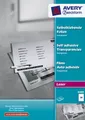 AVERY Zweckform 3480 Transparente Folien für Laserdrucker und Kopierer (100 selbstklebende Folien, A4, mattierte Oberfläche, hervorragend bezeichenbar, stapelverarbeitbar, Folienstärke 0,14mm)