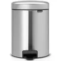 Brabantia Treteimer newIcon Rund Gebürsteter Stahl - Silber