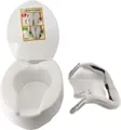 PEPE Senioren WC Setzstufe Armlehnen 10cm hohe WC Setzstufe platzsparend stabil sicher
