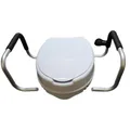 PEPE Mobility Toilettensitzerhöhung mit Armlehnen 10 cm Weiß, WC Sitzerhöhung mi