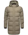 STONE HARBOUR Herren lange Steppjacke warmer Wintermantel mit wasserdichtem Verschluss, Ärmeltasche und abnehmbarer Kapuze Thadeek XX Stone Brown Gr. XL