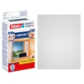 tesa Insect Stop Klett Fliegengitter Premium für Fenster, Insektenschutz mit starkem Klettband, rückstandsfrei entfernbar, zuschneidbar, ohne Bohren - 170 cm x 180 cm - Anthrazit (Durchsichtig)