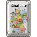 Roomando Metallschild Blechschild Spruch 20x30cm Dialekte Karte Bundesländer 20x30