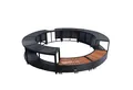 ESTEXO Pooltreppe Whirlpool Umrandung Poolumrandung Poolverkleidung Rattan Pool Rahmen