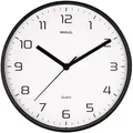 MAUL Wanduhr MAULdrip Ø 25.5 x 4.5 cm Kunststoff exkl. Batterie schwarz