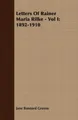 Jane Bannard Greene Letters Of Rainer Maria Rilke - Vol I (Taschenbuch)