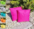JACK 1x 45x45cm Outdoor Lounge Kissen Dekokissen inkl. Füllung Wasserabweisend Sitzkissen Garten Stuhl Lotus Effekt, Farbe:Pink