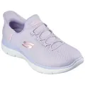 Skechers SUMMITS-DIAMOND DREAM Slip-On Sneaker Schlupfschuh, Freizeitschuh mit praktischer Slip-Ins Funktion lila 37 EU