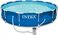 Intex 28202GN Metal Frame Pool Aufstellpool Filter Pumpe Blau Ø 305 x 76 cm