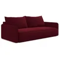 LaMiaSofa 3-Sitzer, Bordeaux, Textil, Füllung: Schaumstoff, 216x86x105 cm, Made in EU, Wohnzimmer, Sofas & Couches, Schlafsofas