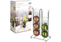Xavax Kapselhalter Kapsel-Halter Halterung Ständer Pilastro Silber, Spender für 16x Dolce Gusto / Nespresso Vertuo Kaffee-Kapseln Caps