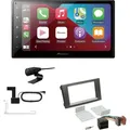 Pioneer SPH-DA160DAB 2-DIN Autoradio Apple CarPlay Android Auto Bluetooth DAB USB passend für Iveco Daily IV und V 2006-2014 dunkelgrau