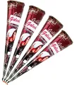 100 % natürliche Hennapaste, Kegel Rotbraun, 4erPack je 25 g