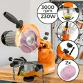 TIMBERTECH® Sägekettenschärfgerät - 230 W, 3000 U/min, m. Skala, inkl. 2 Schleifscheiben - Kettenschärfer, Kettensägeschärfer, Säge-Kettens...