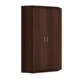 Lomadox Eckschrank IMPERIA-129 Schrank Garderobenschrank Eckschrank Nussbaum Wohnzimmer Flur braun