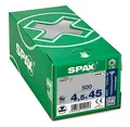 SPAX Senkkopf T20 Teilgewinde, 4.5x45, WIROX, 4CUT, 500 Stk