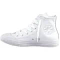 Converse Chuck Taylor All Star Hi Monocrome Leather Sneaker weiß 44 EU