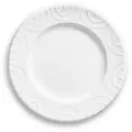 Gmundner Keramik Frühstücksteller Weißgeflammt Ostergeschirr, d: 18 cm / h: 1,8 cm weiß