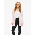 Vila Strickjacke VIRIL OPEN L/S KNIT CARDIGAN - NOOS Viskosemischung, regular fit rosa XL (42/44)