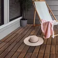 Holzfliese Terrassenplatte Klickfliese Balkonboden Akazie 9er Set (43,20€/1qm)