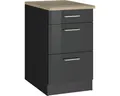 Held Möbel Auszugunterschrank Mailand BxTxH 50 x 60 x 85 cm grau hochglanz zerle