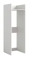 xonox.home – Waschmaschinenschrank Free 66x195x62 cm in weiß Nachbildung – Schranklösung über Waschmaschine & Trockner – Funktionaler Stauraum für Bad oder Waschküche – modernes, schlankes Design