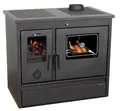 Kaminofen mit Backfach und Herdplatte 4050 Lotus Classic Schwarz Holzofen 11 kW Holz Ofen Mehrfachbelegung Kamin Heizofen Küchenherd