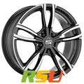 MSW MSW 73 gloss dark grey full polished 8x18" ET28 LK5 112 ML 73.1 Alufelgen...