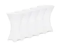 Detex Stehtischhusse, 60cm Weiß 5er Set Rund Stehtisch Hussen Bezug Überwurf Hochzeit Deko