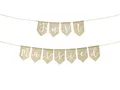 PartyDeco Banner "Just married" 23x185cm Hochzeit Party Familientreffen Textilmaterial