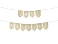 partydeco Girlande, Girlande Just Married 120x23cm Juteoptik Hochzeit Banner